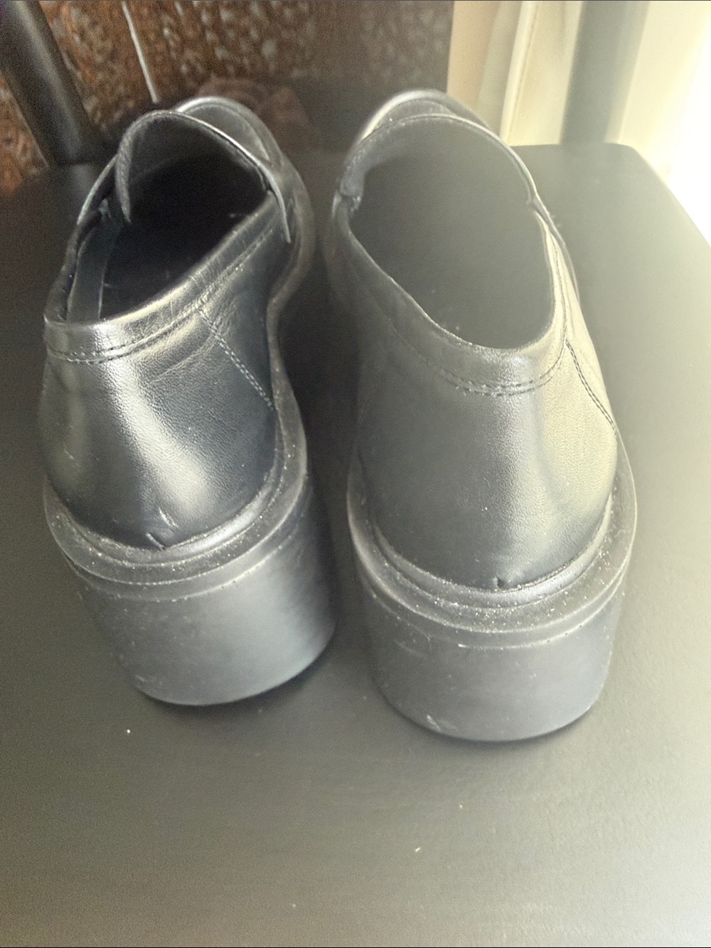 L'INTERVALLE Black Platform Penny Loafers - Picture 3 of 6
